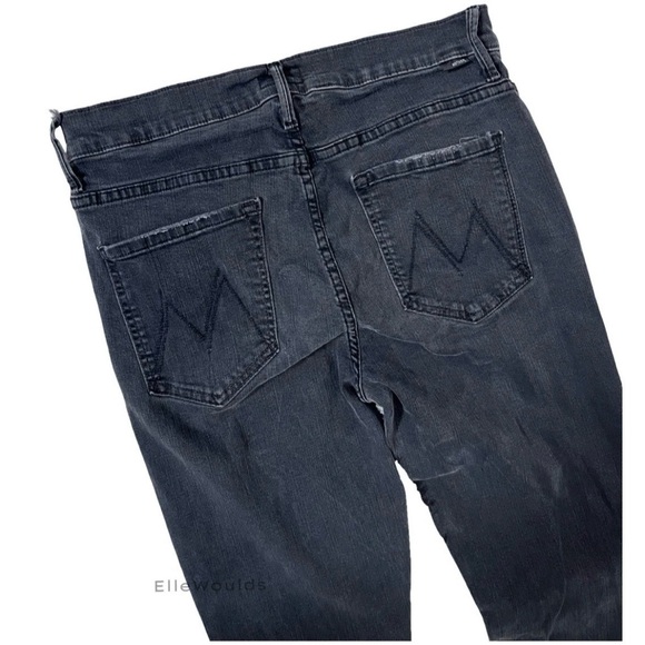 MOTHER $198 The Weekender Jeans Charcoal Gray Black Size 32, US Size 12 - Picture 5 of 7